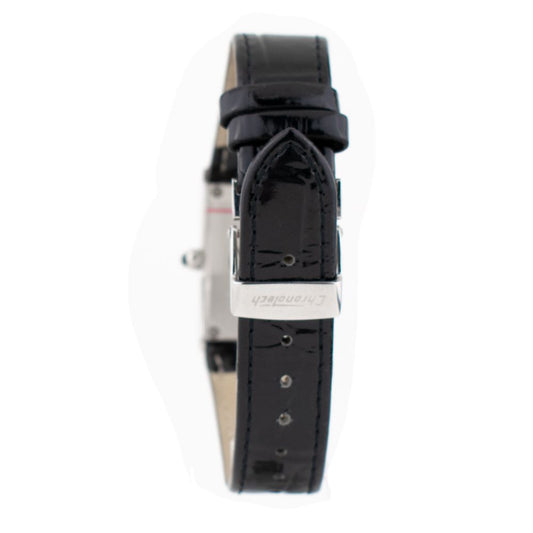 Black Leather Dress Watch