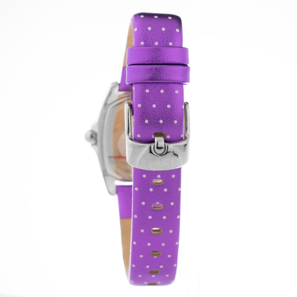 Purple Leather Dress Watch