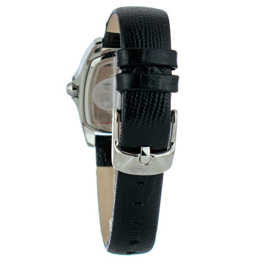 Black Leather Dress Watch