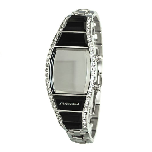 Silver Stainless Steel Digital Watch