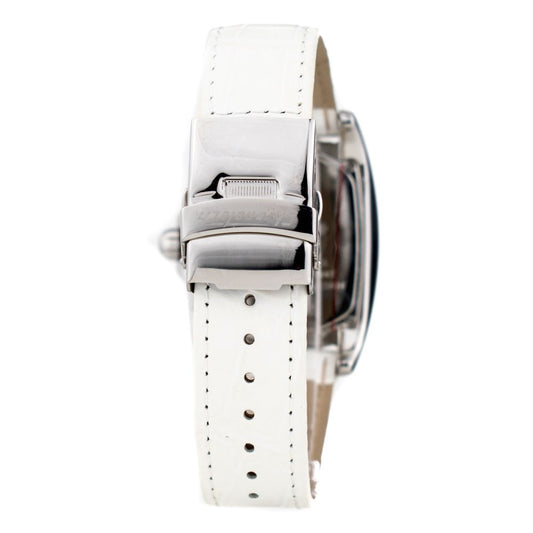 White Leather Dress Watch