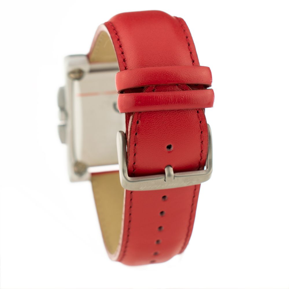 Red Leather Dress Watch