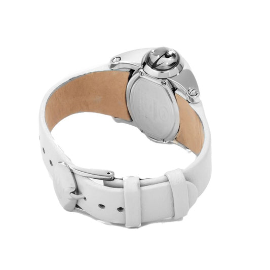 White Leather Dress Watch