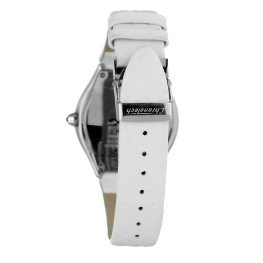 White Leather Dress Watch