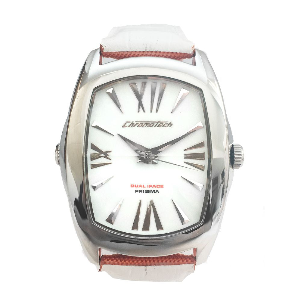 Orange Leather Dress Watch