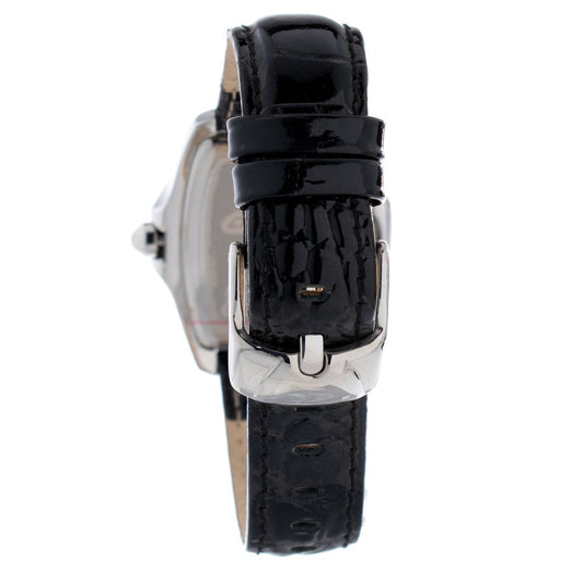 Black Leather Dress Watch