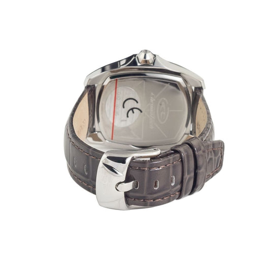 Black Leather Dress Watch