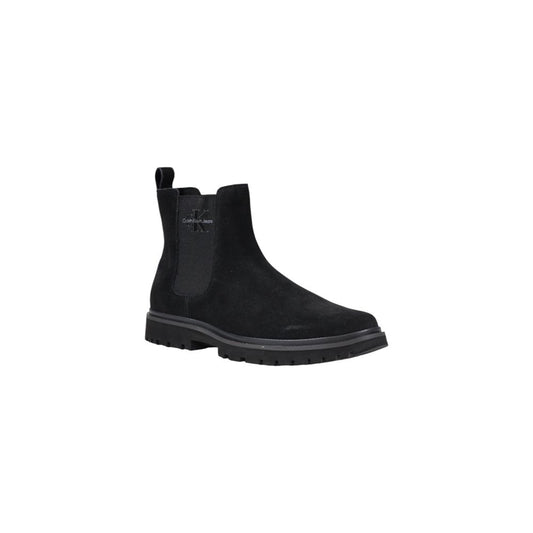 Black Suede Leather Chelsea Boots