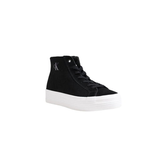 Black Suede Leather Platform Sneakers