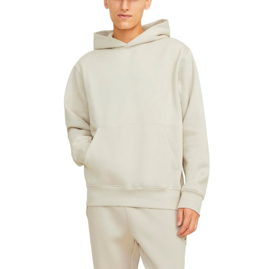 Beige Cotton Hoodie