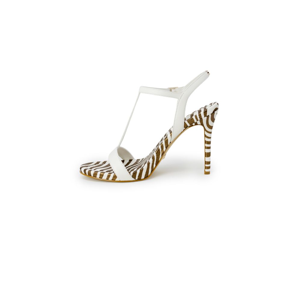 White Leather High Heel Pumps