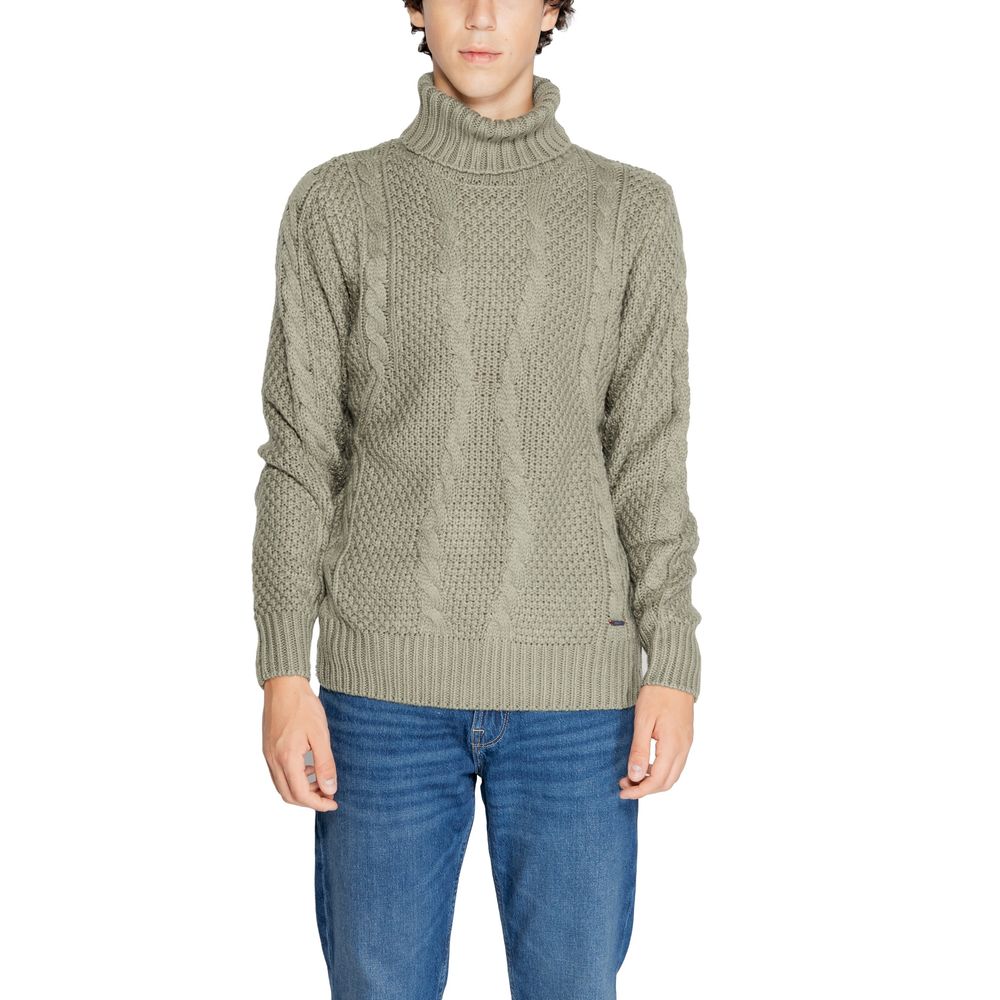 Green Polyester Turtleneck