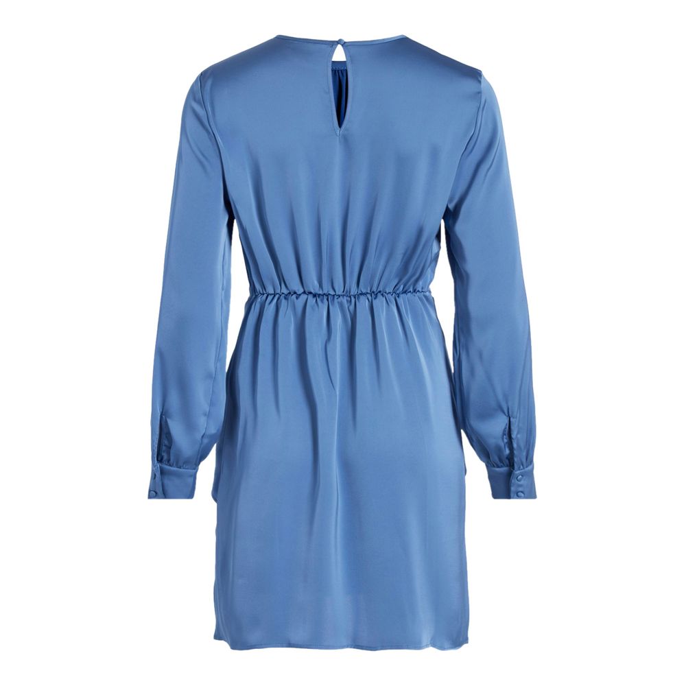 Blue Recycled Polyester Short Dress