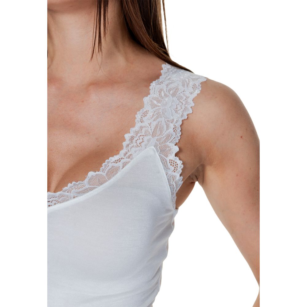White Viscose Tank Tops