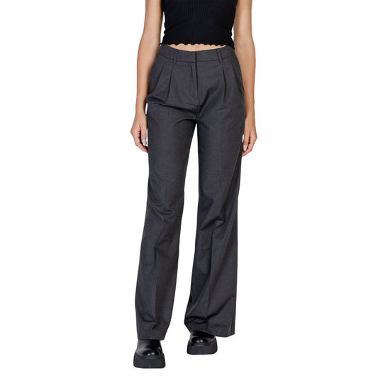Gray Polyester Pant