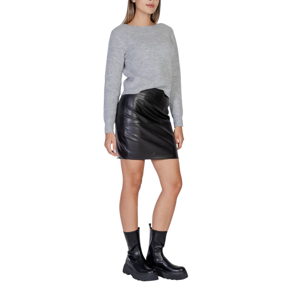 Black Polyethylene Mini Skirt