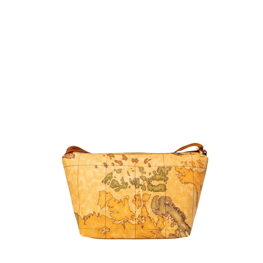 Beige Artificial Leather Handbag