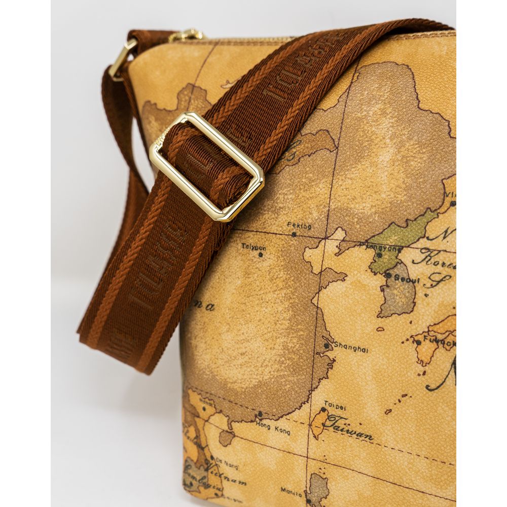 Beige Artificial Leather Handbag