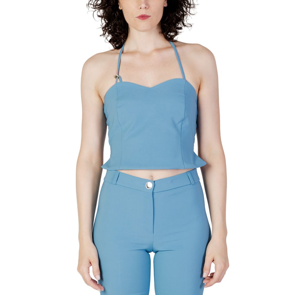 Turquoise Polyester Top