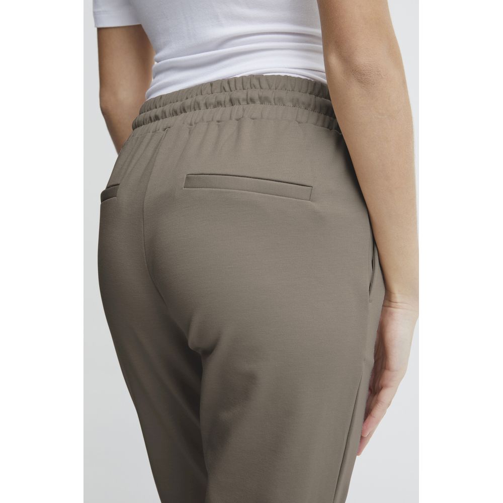 Gray Polyester Pant