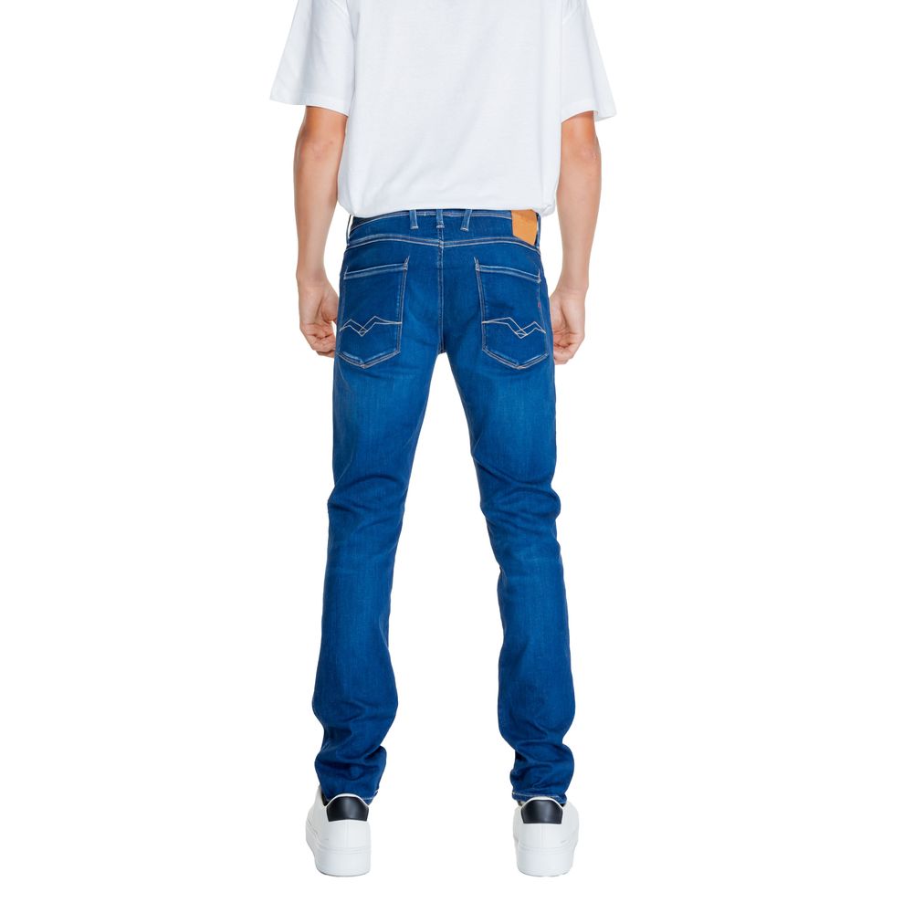 Blue Cotton Relaxed Fit Jeans