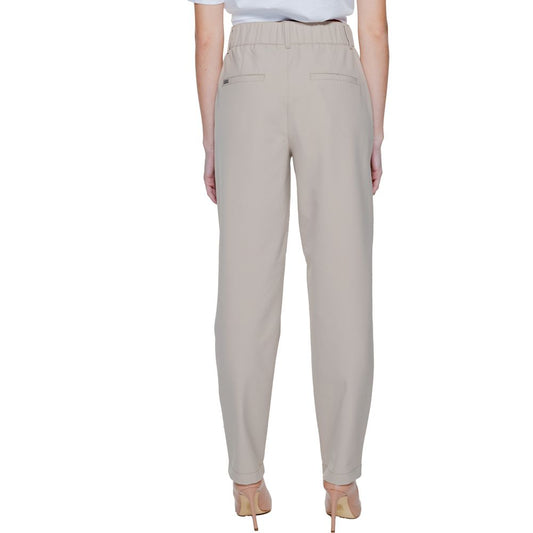 Beige Polyamide Cropped Pants