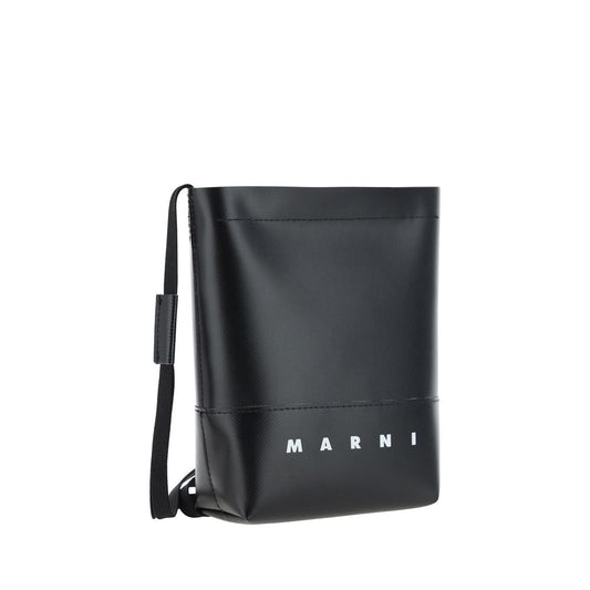 Black Polyester Shoulder Bag