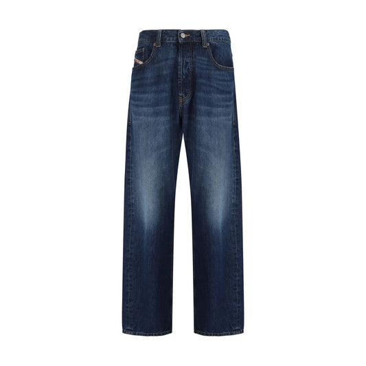 Blue Cotton Relaxed Fit Jeans