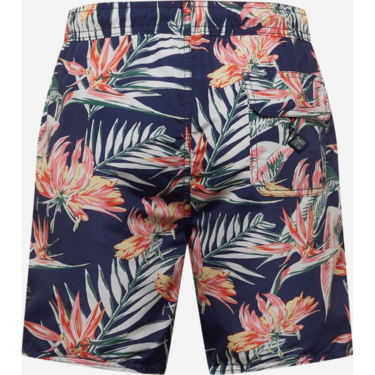 Blue Polyester Swim Shorts