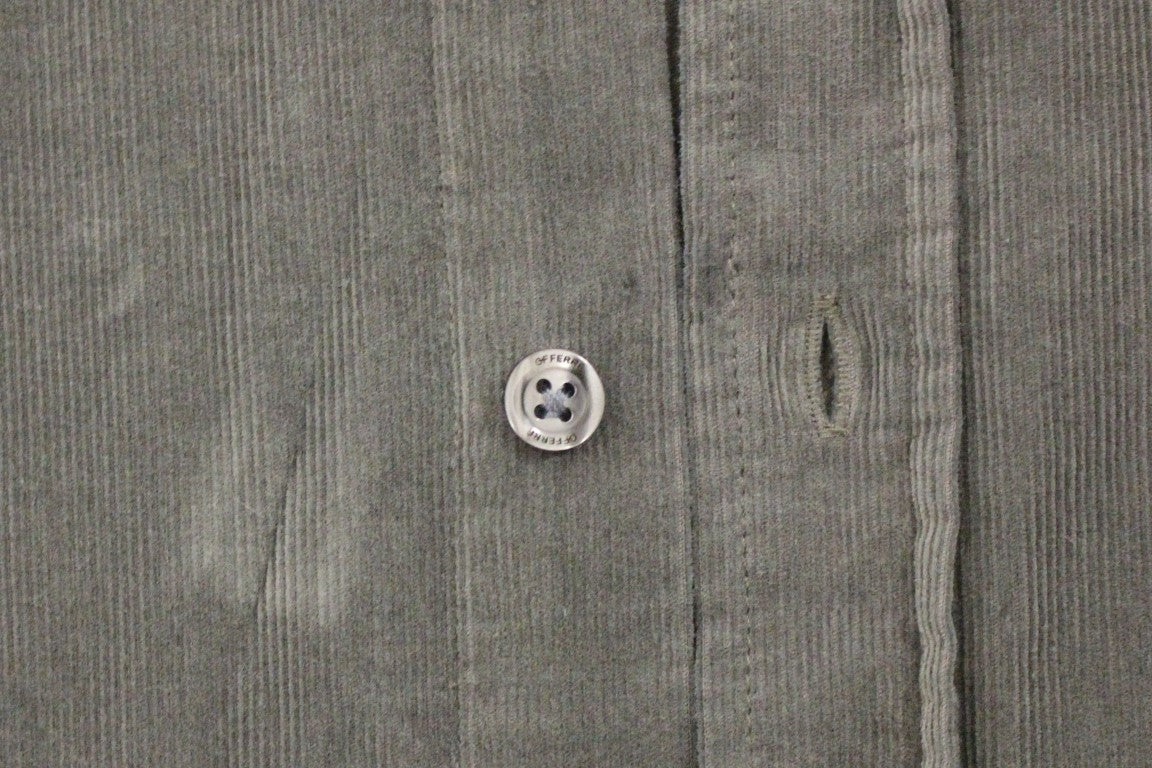 Green Button Front Cotton Casual Shirt