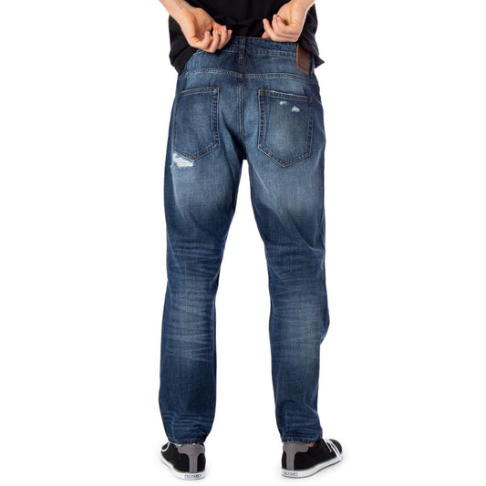Blue Cotton Slim Fit Jeans