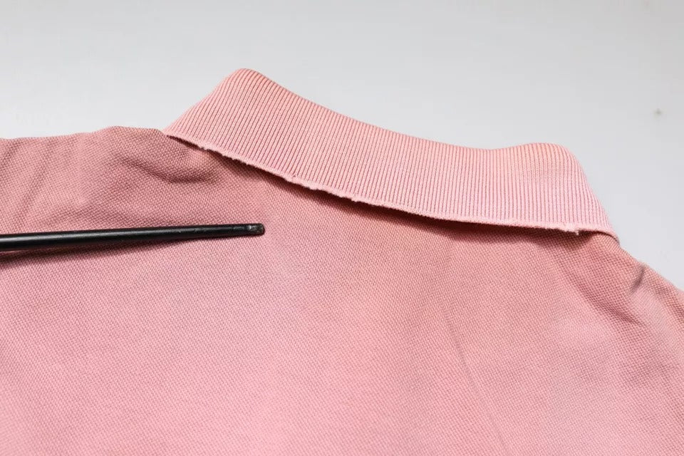 Pink Crown Collared Short Sleeve Polo T-shirt