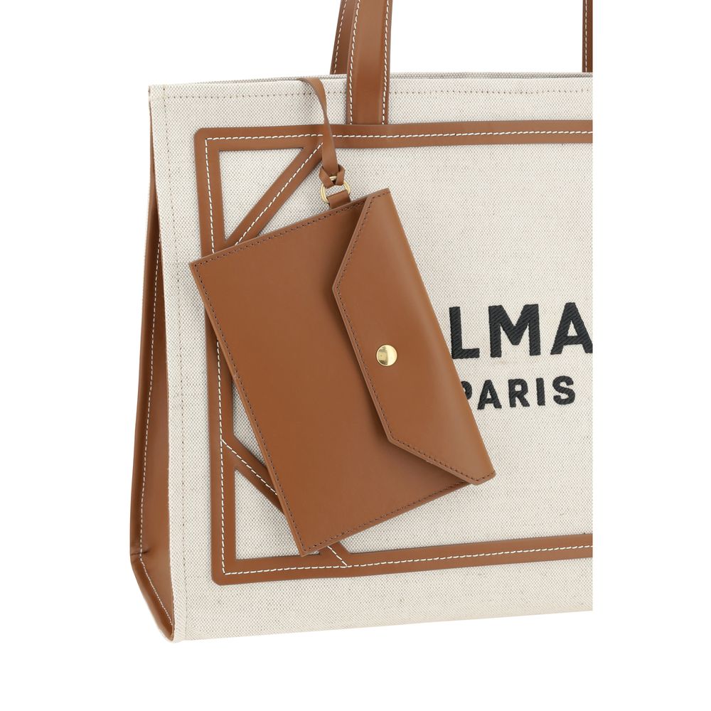 Beige Cotton Shoulder Bag