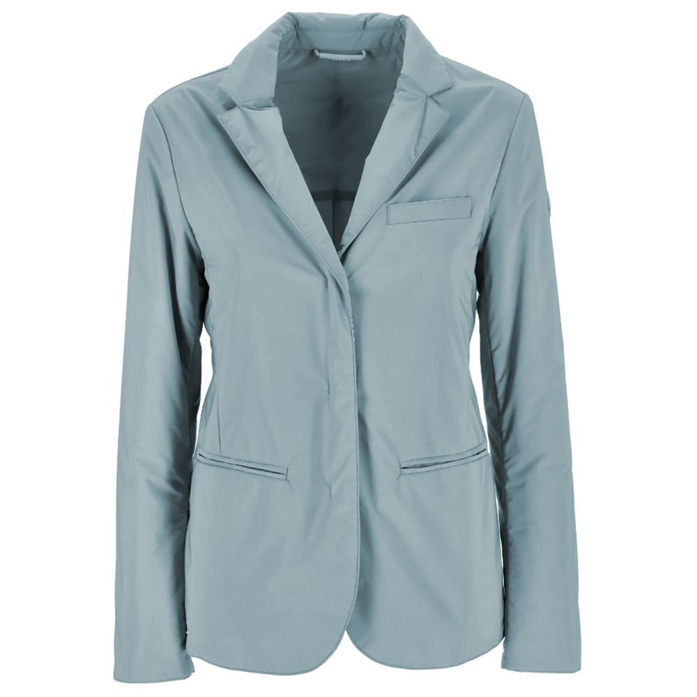 Light Blue Polyester Women Jacket