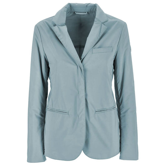 Light Blue Polyester Women Jacket