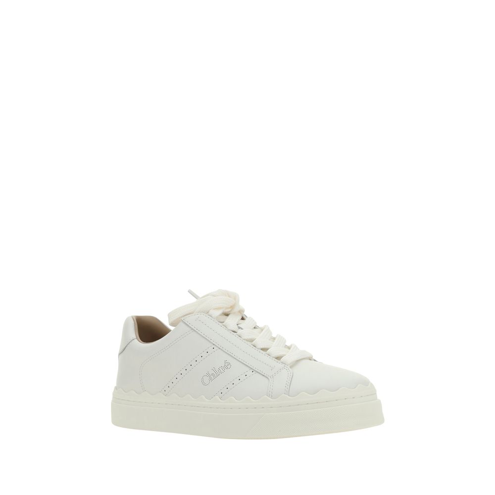 White Calf Leather Bos Taurus Low Top Sneakers
