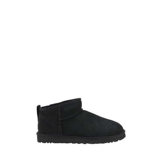 Black Goatskin Ankle Boots
