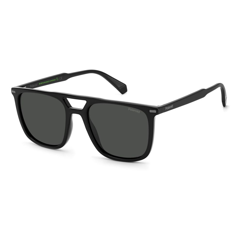 Black Polyester Polyester-Polyester Sunglasses