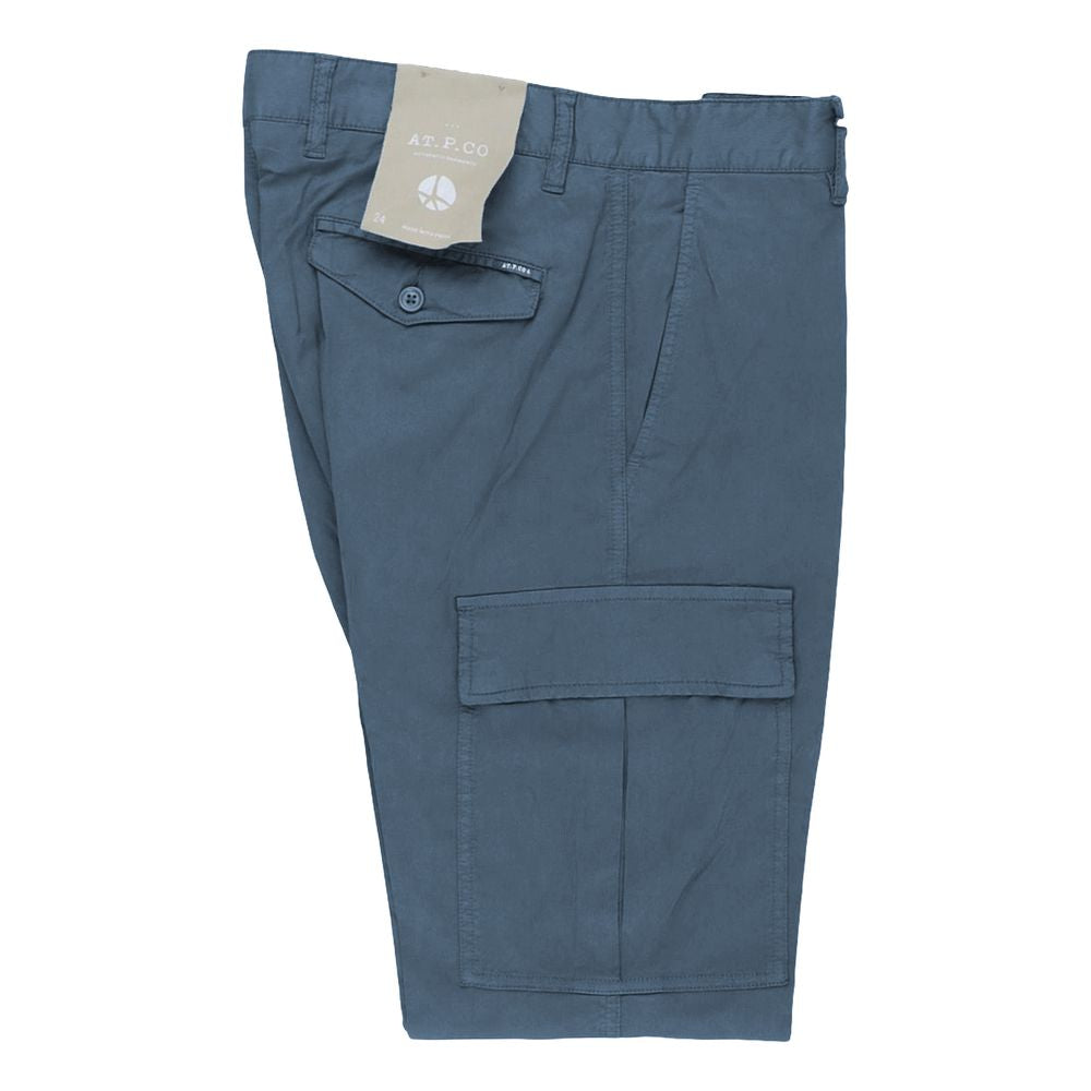 Light Blue Cotton Men Trouser