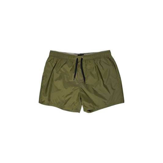 Green Polyester Swim Shorts