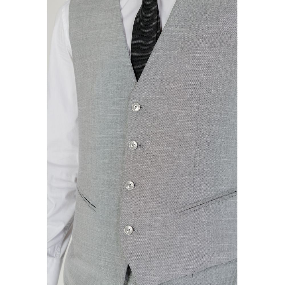 Gray Polyester Waistcoat
