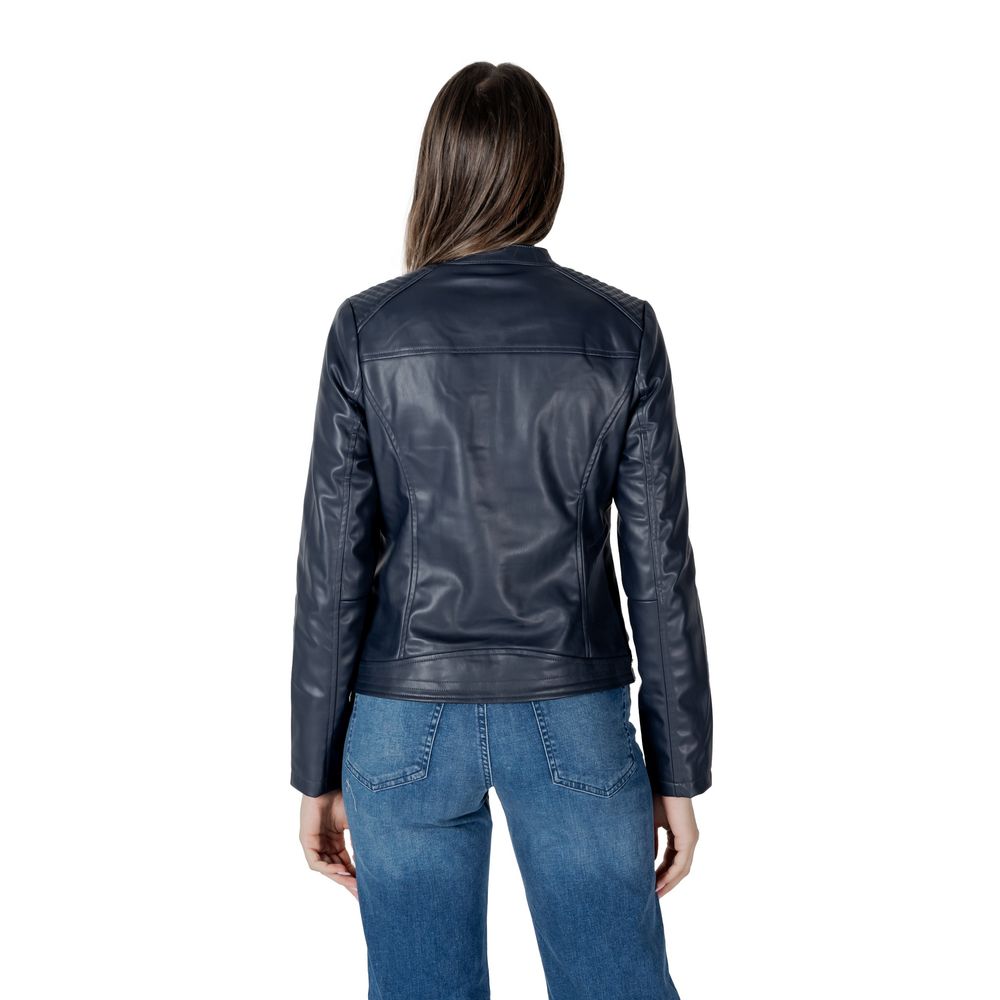 Black Polyester Jackets & Coat