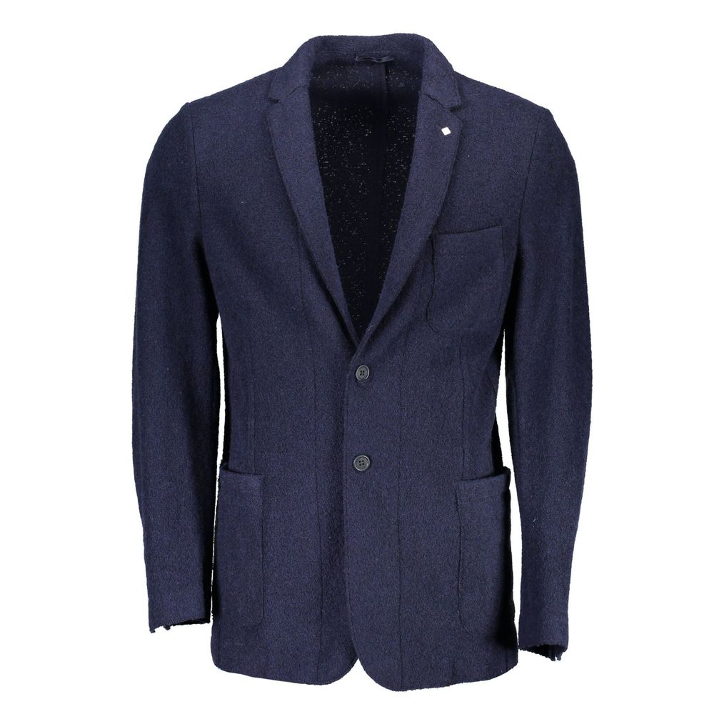 Blue Wool Blazer Jacket