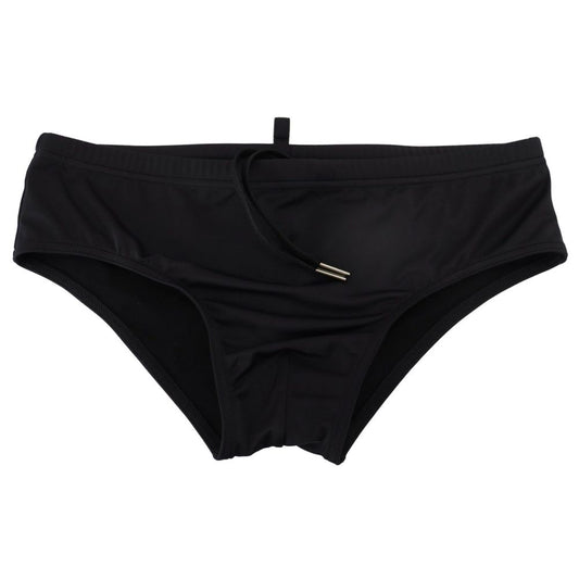 Black Polyamide Swim Briefs