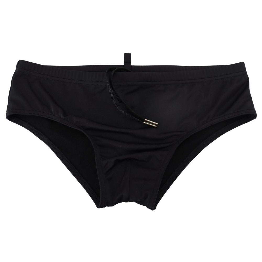Black Polyamide Swim Briefs