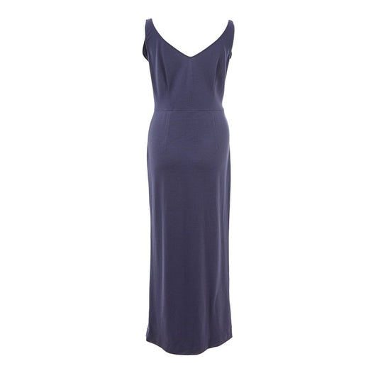 Blue Viscose Casual Dress