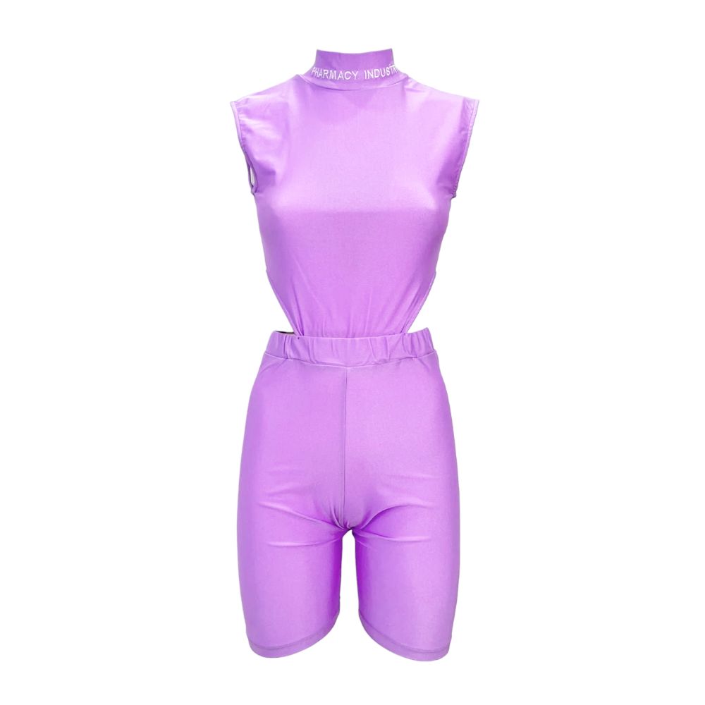 Purple Lycra Women Tracksuit