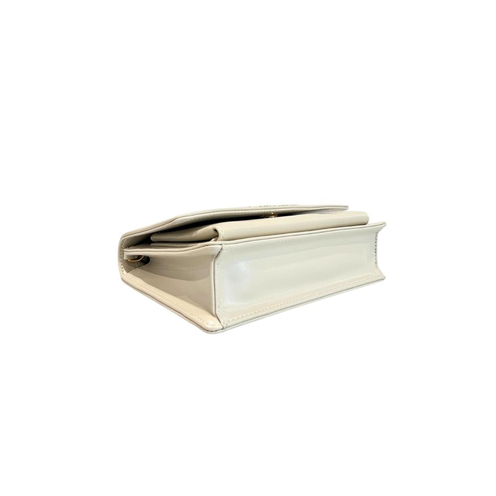 Beige Polyethylene Women Crossbody Bag
