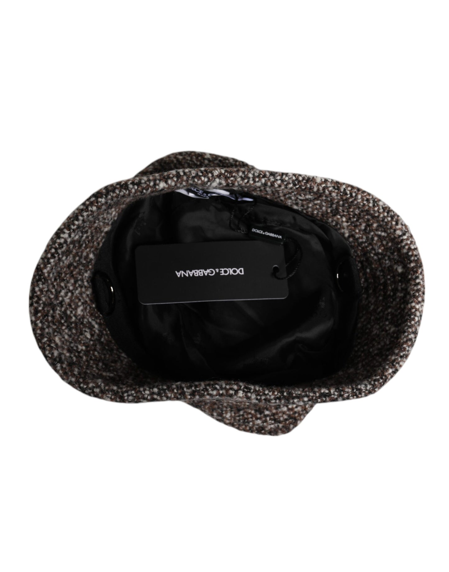 Brown Alpaca Wool Woven Bucket Hat