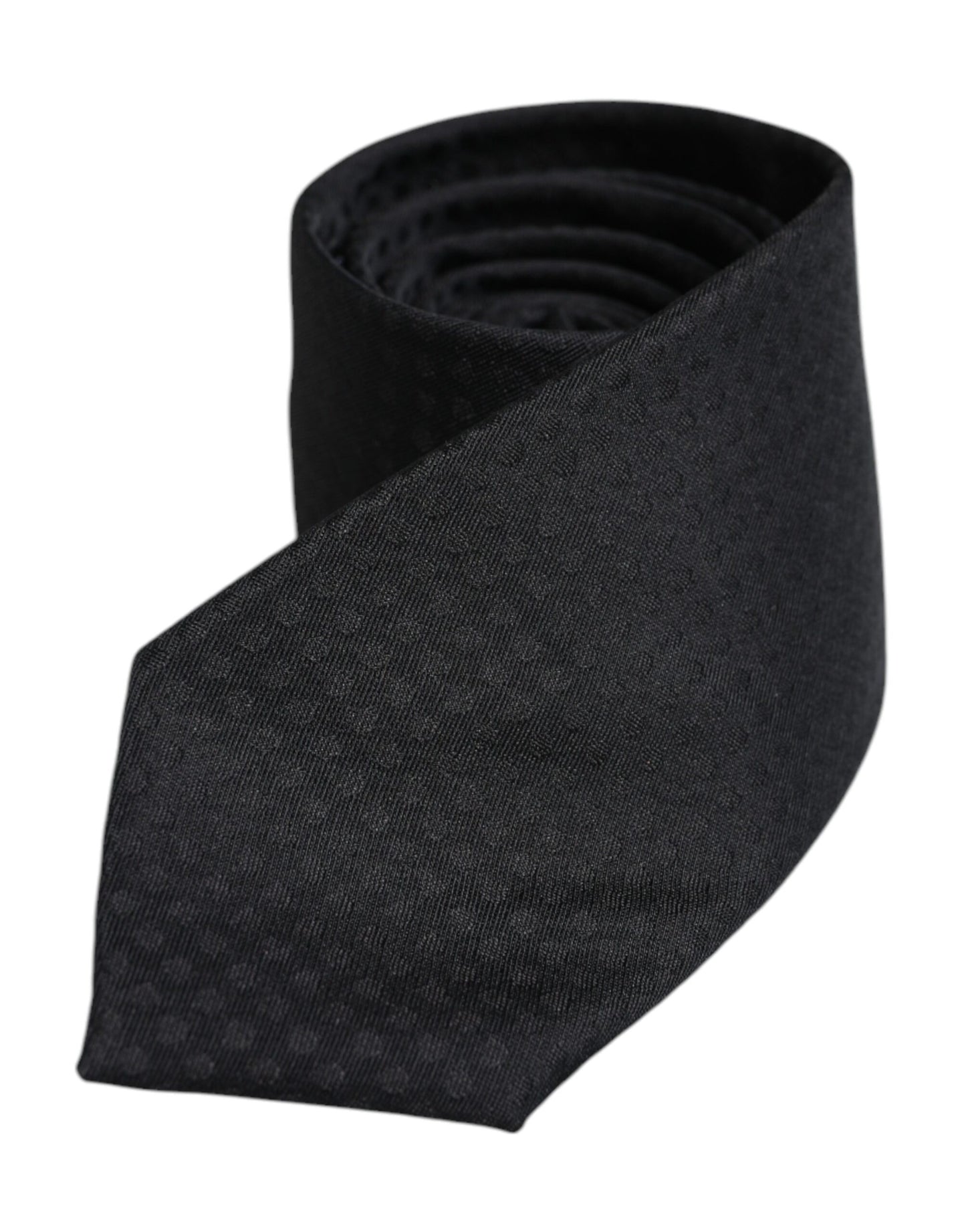 Black Circles Silk Adjustable Necktie Tie